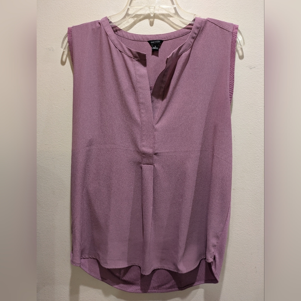 Ann Taylor Dusty Pink Sleeveless Blouse Size Large